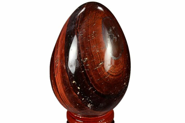 Polished Red Tiger's Eye Egg - South Africa #115442